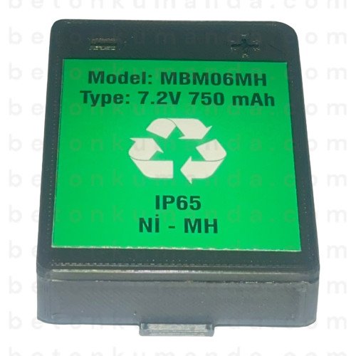 Autec MBM06MH 7.2V 750 mAh NI-MH IP65 Batarya